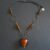 Handmade Wirework Necklace with Copper Foil-Lined Glass Heart – Vintage-Inspired Statement Jewellery