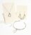 Heart Jewellery Set with Rhodium Plated Bangle and 925 Silver Wires and chain