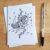 Henna Inspired Doodle Art Card – Intricate Black And White Greetings Card – Blank Inside for Any Occasion