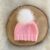 Soft Light Pink Knitted Baby Hat with Faux Fur Pom Pom | 0-3 Months