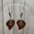 Handmade Wooden Leaf Earrings, Turquoise Howlite Earrings, Stainless Steel Hypoallergenic Earrings, Boho Nature Jewellery Gift.