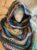 Wild Oleander Hooded Scarf – Chunky Crocheted Scarf in Purple, Lilac, Blue, and Neutral Tones