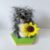 Adorable Needle Felted Hedgehog with Sunflower Sculpture