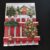 Red Picket Fence Christmas Card with Glitter Snow Sparkle – 5×7 Size