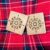 Hand-Cut Wooden Christmas Coasters Set of 2 – 10.5 x 11.5 cm