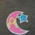 Personalized Baby Nursery Decor Hanging Moon and Star Photo Frame