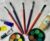 Handmade Polymer Clay Handle Painting Brushes – Set of 3 or 5 Unique Art Tools