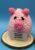Positive Buddy Pig Crochet Gift on Wooden Circle – Don’t Go BACON My Heart
