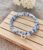 Blue Memory Wire Bracelet with Heart Charm