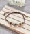 Adjustable Flower Connector Bracelet with Wooden and Gold Plated Beads