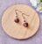 Purple Glass Lampwork Heart Earrings