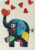 Patchwork Elephant with love hearts