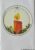Hand-Painted Christmas Card with Candle and Greenery Design