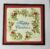 Hand-Painted Square Holly Wreath Christmas Card with Blank Interior