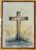 Elegant Hand-Painted A5 Watercolour Card Featuring Cross and Lush Greenery
