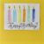 Vibrant Yellow Hand-Painted Birthday Card with Candles