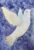 Handpainted Dove of Peace Artwork with Metallic Watercolor on a Textured Sky