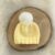 Soft Light Yellow Knitted Baby Hat with Faux Fur Pom Pom 0-3 Months
