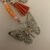 Butterfly Bag Charm/Keyring Orange colour scheme and Any Name Personalisation.