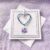 Purple and Green Beaded Heart Card (Blank)