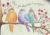 Hand-Painted A5 Greeting Card with Birds and Blossoms
