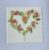 Original Heart Watercolour Painting with Orange Roses and Gold Accents – 20cm Square Mount