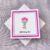 ‘With lots of love’ Tulips Card with pink mount (4×4 inch)