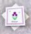 ‘Thinking of you’ Purple Tulips Card (4×4 inch)