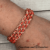 Handmade Adjustable Bracelet with glass beads Honeycomb Pattern