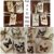 Pack of 6 Vintage Style Encouraging Ephemera Gift Tags/Journalling Butterfly Ephemera