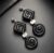 Black Spiral Statement Earrings Handmade Monochrome Polymer Clay Earrings • Gothic-Inspired Jewellery • Lightweight UK Statement Earrings