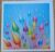Rainbow Water Drops Blank Greeting Card Featuring Original Art by Emma Major