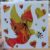 Orange dove Blank Greeting Card Featuring Original Art by Emma Major