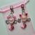 Handmade Pink Beaded Heart Bag Charm – Sparkling Accessory with Diamanté Charms