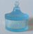 Small Fluted Blue Coloured Resin Jar