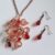 Limited Edition Handmade Chaos Vine Jewellery Set – Copper Wirework Necklace And Earrings with Red Crystals