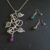 Limited Edition Handmade Chaos Vine Jewellery Set – Silver Wirework Necklace And Earrings with Rainbow Crystals