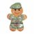Military Camouflage Gingerbread Character – Handmade Army Keepsake