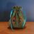 Mini Peacock Feather Reusable Gift Bag – Eco Friendly Handmade Fabric Pouch