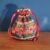 Mini Reusable Christmas Gift Bag – Metallic Tapestry Stripe Print, Eco Friendly Fabric Wrap