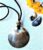 Elegant Mother of Pearl Statement Pendant in Black