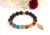 Onyx Chakra Beaded Bracelet with 18K Gold-Plated Hamsa Hand Charm