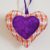Orange And Purple Hanging Heart Decoration – Handmade Gift