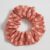 Orange Floral Cotton Scrunchie – Handmade Hair Accessory