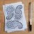 Paisley Power Greetings Card – Hand Drawn Doodle Art Print for Any Occasion