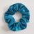 Peacock Teal Satin Scrunchie – Gentle Hair Tie, Handmade UK
