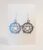 Silver Tone Pentagram Dangle Earrings on Sterling Silver Wires