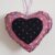Pink Floral Hanging Heart Decoration – Handmade Cotton Gift