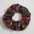 Poinsettia Christmas Scrunchie with Gold Detail – Festive Hair Scrunchie