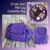 Purple Swirl Flat Lay Drawstring Makeup Bag – Bold and Functional Cosmetic Organiser for Travel And Home Use